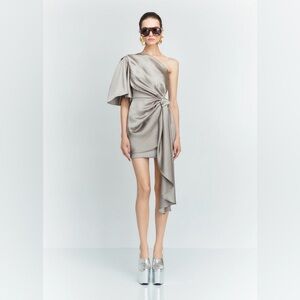 Solace London The Marcie Mini Dress in Pewter